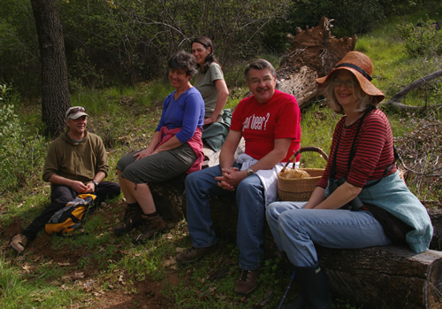 foray group rests at end of walk