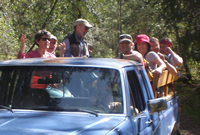 truckload of mushroom hunters